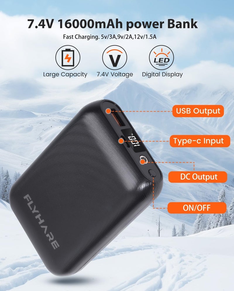 Flyhare Store Heated Vest for Women with Battery Pack Included 16000mAh 7.4V,Warming Women's Heated Vest,Rechargeable Heating Vests - Image 4